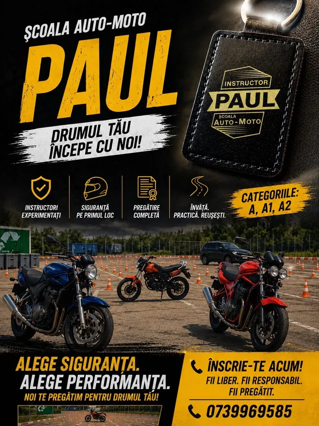 Afiș Școala Paul Auto-Moto